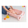 BAÑERA PLEGABLE CON HAMACA SILICONA ROSA