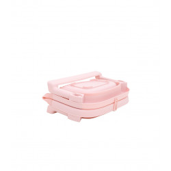 BAÑERA PLEGABLE CON HAMACA SILICONA ROSA