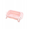 BAÑERA PLEGABLE CON HAMACA SILICONA ROSA