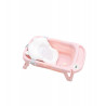 BAÑERA PLEGABLE CON HAMACA SILICONA ROSA