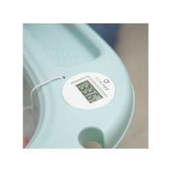 BAÑERA PLEGABLE CON HAMACA SILICONA AZUL