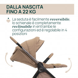 TRIO BELLAGIO 2.0CON FLEXI Y FIRST SEAT RECLINE CARAMEL