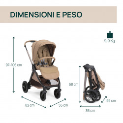 TRIO BELLAGIO 2.0CON FLEXI Y FIRST SEAT RECLINE CARAMEL