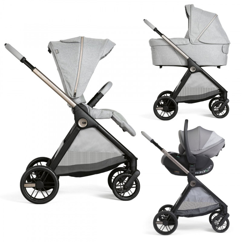 TRÍO BELLAGIO 2.0 CON FLEXI Y FIRST SEAT RECLINE GRIS CLARO
