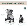 TRÍO BELLAGIO 2.0 CON FLEXI Y FIRST SEAT RECLINE GRIS CLARO