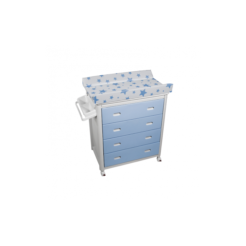 BAÑERA CON CAJONES AZULES, ESTRELLAS AZUL