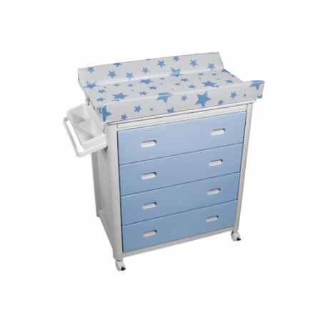 BAÑERA CON CAJONES AZULES, ESTRELLAS AZUL