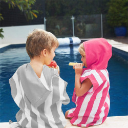 PONCHO DOCK&BAY ROSA T.XS 2-4 AÑOS