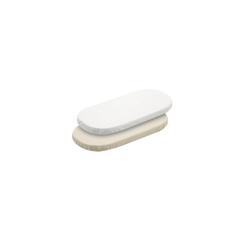 SABANA BAJERA CAPAZO PACK 2 UNDS VICHY10 BEIG
