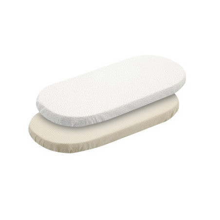 SABANA BAJERA CAPAZO PACK 2 UNDS VICHY10 BEIG