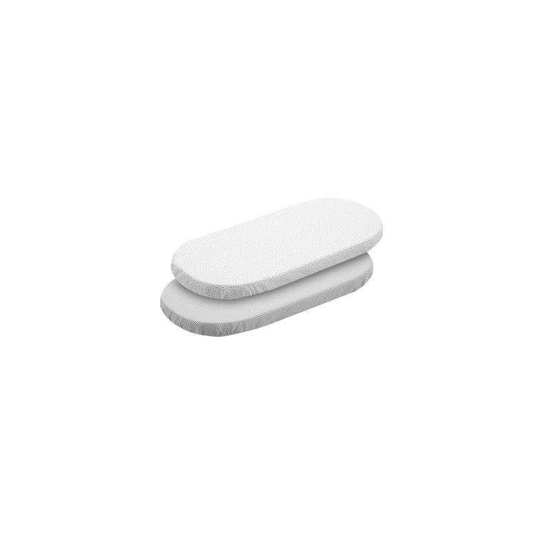 SABANA BAJERA CAPAZO PACK 2 UNDS VICHY10 GRIS