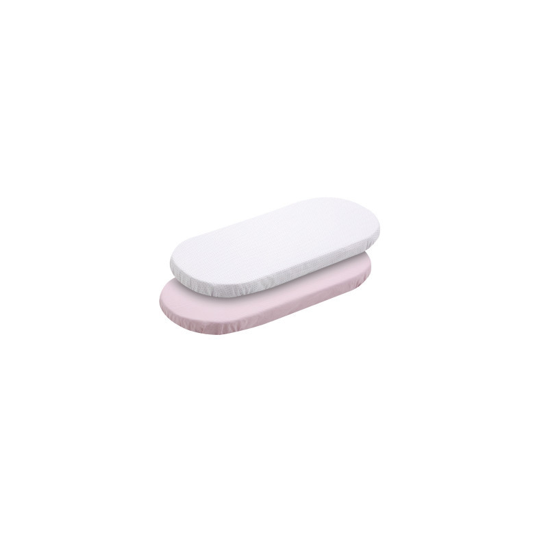 SABANA BAJERA CAPAZO PACK 2 UNDS VICHY10 ROSA