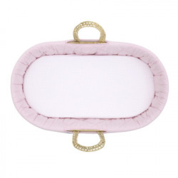 SABANA BAJERA CAPAZO PACK 2 UNDS VICHY10 ROSA
