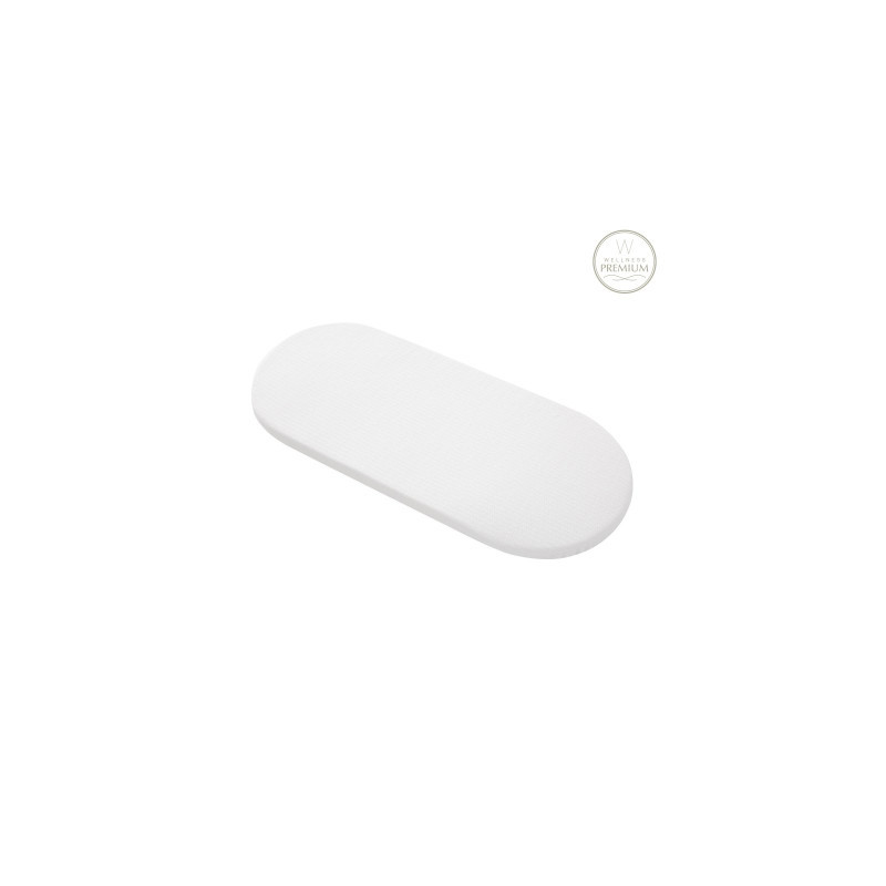 COLCHON DE CAPAZO OVALADO premium LISO 35.5X79.5X2.5CM BLANCO