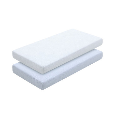 SABANA BAJERA CUNA 60 PACK 2 UNDS VICHY10 CELESTE