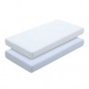 SABANA BAJERA CUNA 60 PACK 2 UNDS VICHY10 CELESTE