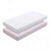 SABANA BAJERA CUNA 60 PACK 2 UNDS VICHY10 ROSA
