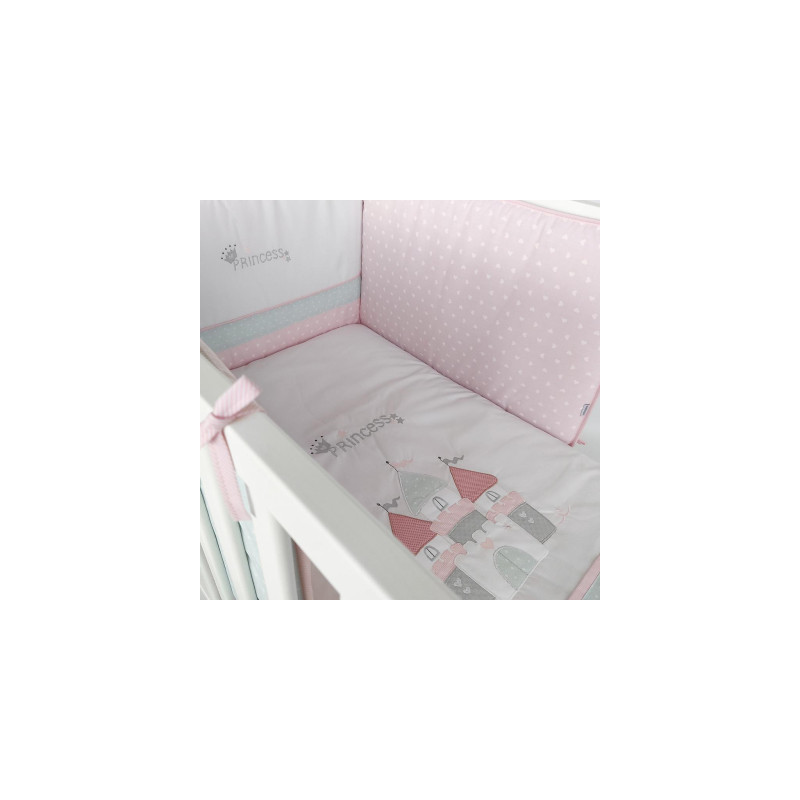 COLCHA+PROTECTOR CUNA 60 CASTI ROSA