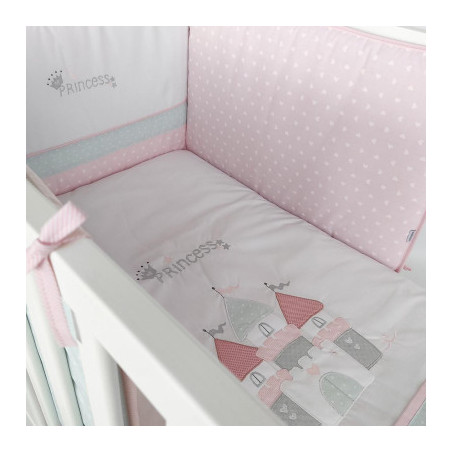 COLCHA+PROTECTOR CUNA 60 CASTI ROSA