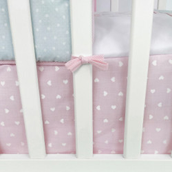 COLCHA+PROTECTOR CUNA 60 CASTI ROSA