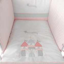 COLCHA+PROTECTOR CUNA 60 CASTI ROSA