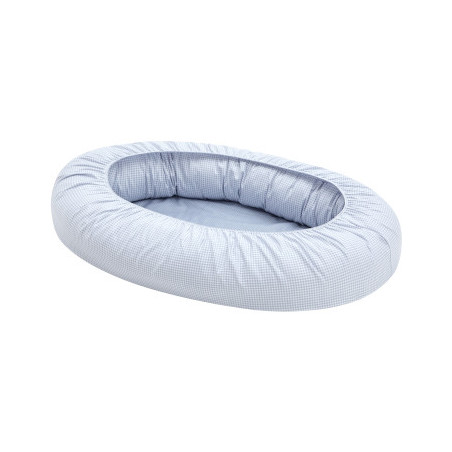 CUNA NIDO BEBE VICHY10 CELESTE 55X90X15CM