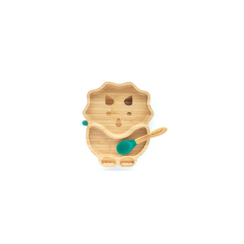PLATO BAMBOO DINO VERDE ECO RASCALS