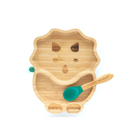PLATO BAMBOO DINO VERDE ECO RASCALS