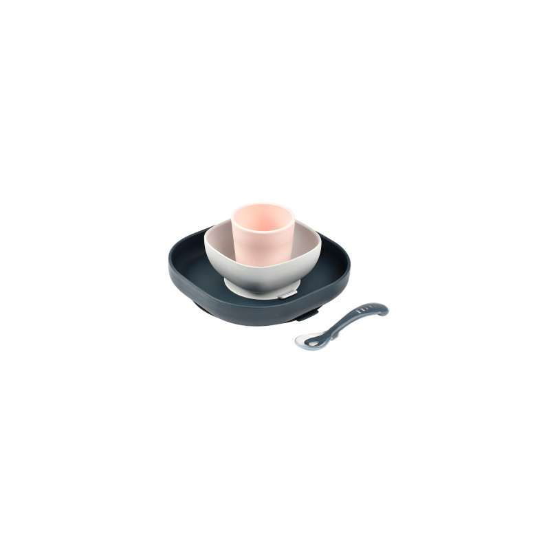 SET VAJILLA SILICONA 4 PZAS NIGHT BLUE