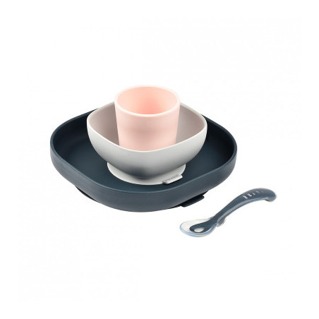 SET VAJILLA SILICONA 4 PZAS NIGHT BLUE