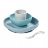SET VAJILLA SILICONA 4 PZAS GRIS