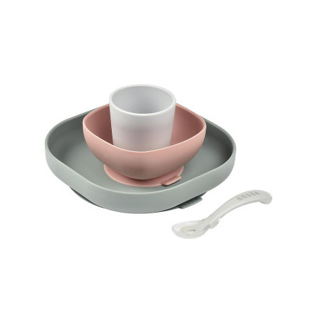 SET VAJILLA SILICONA 4 PZAS EUCALIPTUS