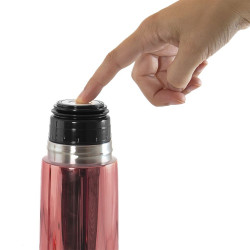 BOTELLA TERMICA 500 ML Y TERMO LÍQUIDOS MYBABY&ME 500ML ROSE.