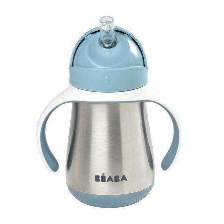 TAZA INOX 250ML C/CAÑITA C/ASAS WINDY BLUE