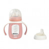BIBERON CON ASAS CRISTAL 210ML PINK