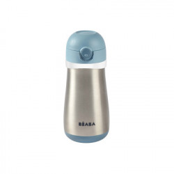 BOTELLA CANTIMPLORA INOX 350ML C/ASAS AZUL