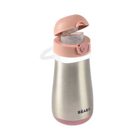 BOTELLA CANTIMPLORA INOX 350ML C/ASAS ROSA