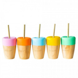 VASO BAMBOO 240ML VERDE ECO RASCALS PAJITA
