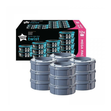 RECAMBIO SANGENIC 12 UNDS TWIST&CLICK green film/citrus