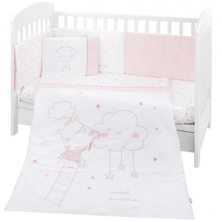 EDREDON DE CUNA 6 PIEZAS HIPPO DREAMS ROSA