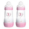 MAM PACK 2 BIBERONES ANTI COLIC 260ML ROSA