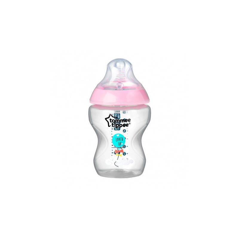 BIBERON CTN 260ML DECORADO ROSA LILA