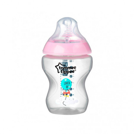 BIBERON CTN 260ML DECORADO ROSA LILA