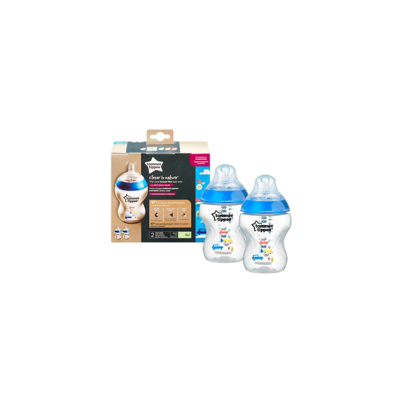 PACK DE 2 BIBERONES CTN 260ML DECOR.LBA