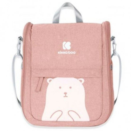 CUNA DE VIAJE + BOLSA 2 EN 1 OSO ROSA