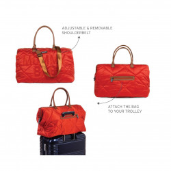 BOLSO MOMMY BAG GRANDE ACOLCHADO ROJO