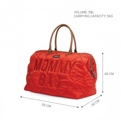 BOLSO MOMMY BAG GRANDE ACOLCHADO ROJO