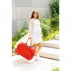 BOLSO MOMMY BAG GRANDE ACOLCHADO ROJO