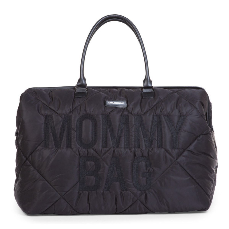 BOLSO MOMMY BAG GRANDE ACOLCHADO NEGRO