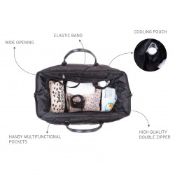 BOLSO MOMMY BAG GRANDE ACOLCHADO NEGRO